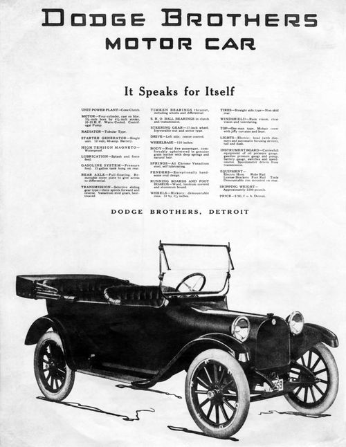 Like the car itself, the first advertisement was an exercise in simplicity. It showed the product, a list of general specifications, and the headline, “It Speaks for Itself.”