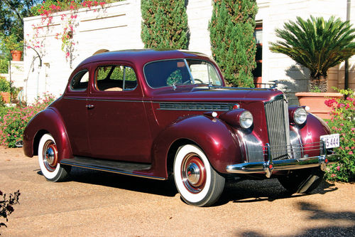 Nelson Bates’ first Packard restoration project was this One-Ten Business Coupe which he painted the original color, Laguna Maroon.