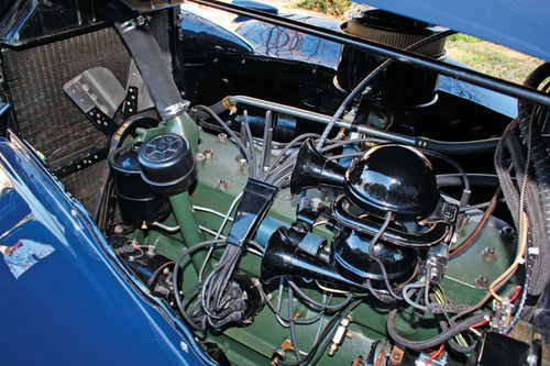 Powering the 1940 Packard One-Twenty is its original 282 straight eight. Errors by the rebuilder would later cause this engine to be torn down again.