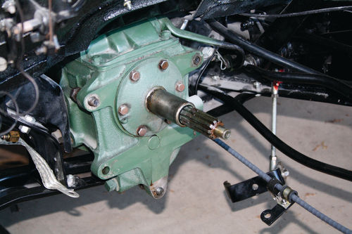 Packard’s R-9 transmission was originally installed on 1940 cars, but the owner of the subject car decided to use a successor, the R-11 with overdrive.