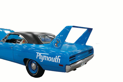 A Superbird is among the historic vehicles in The Petty Museum.