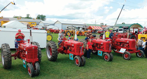 The famous four on display at Empire Farm Days in Seneca Falls, New York. As you might expect, they do draw attention.