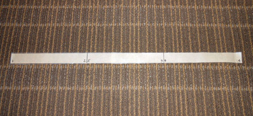 Masking tape used to create a timing mark indicator