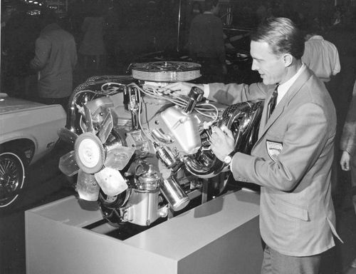 Dan Gurney at a Mercury Cougar Trans-Am event in 1968