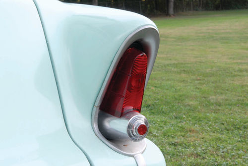 Plymouth Plaza's “extended-lens taillights.”