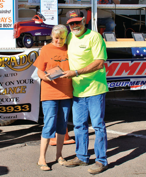 Ruth and John Hill with the Torino’s Survivor award