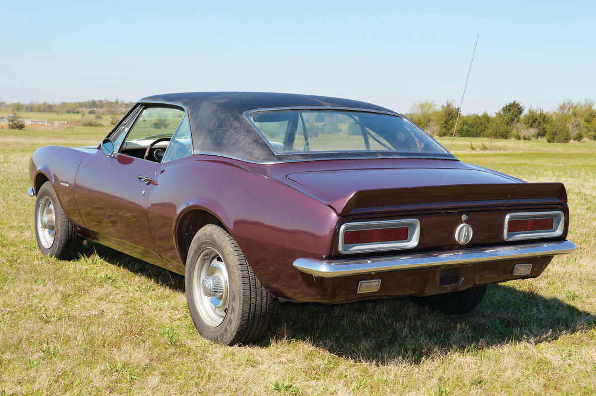 1967 Chevy Camaro, Purple, Rear side view