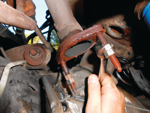 Photo 112: Penetrating oil was enough to free up these studs for removal.