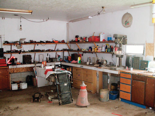 Tim's workshop inside, sparse