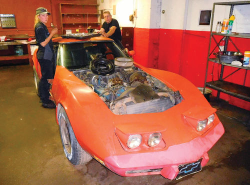 Heidi and Dave Sarna have teamed up to restore the Corvette.