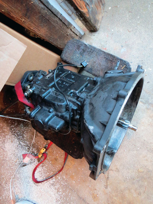 The car’s transmission had been separated from the engine.