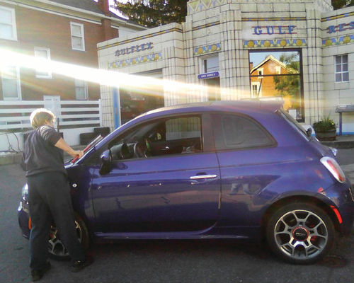 A member of the Dunkle family pumps gas and cleans windshields just as they’ve done for the past 84 years.