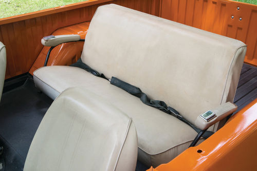 When the correct vinyl upholstery appears, the seats will be recovered.