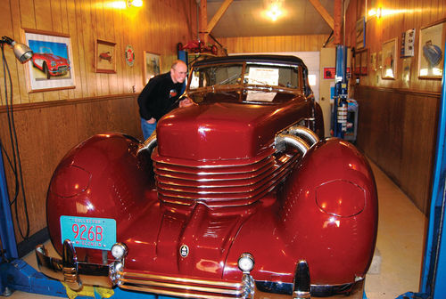 Getting to see Dave Lindsay’s Cord 812 “Coffin Nose” ragtop was one of the highlights of Josef’s one-day journey through the world of classic cars.