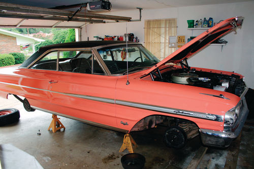 The Ford Galaxie 500 XL, with just over 54,200 miles, was returned to road-ready status in my garage.