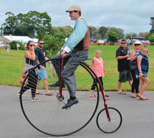 t’s back to basics with a vintage penny-farthing bicycle. How fast can you pedal?