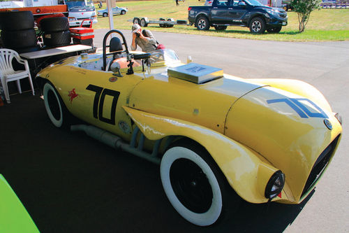 The bodywork on Old Yeller is made from old Coke signs formed with a hammer and buck.