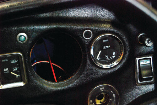 Remove the factory speedometer from your vehicle, measure the opening and contact Classic Instruments to see which speedometer they offer in that size.