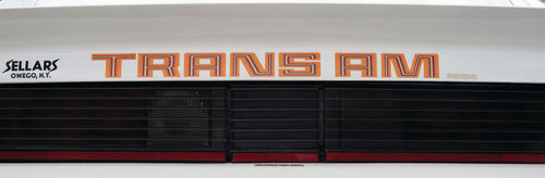 The dealer decal to the left of the “Trans Am” helped to supply details of the car’s history when the salesman who had used the vehicle as a demonstrator decades earlier saw the sticker.