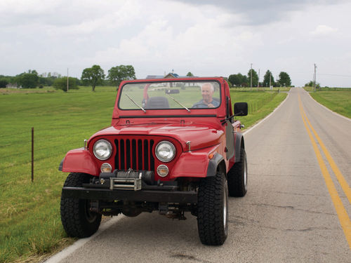 Dad (Bill Sipple) driving his CJ7.