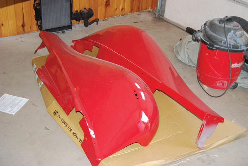 All body parts, like these front fenders, were done with PPG’s CONCEPT® refinishing system