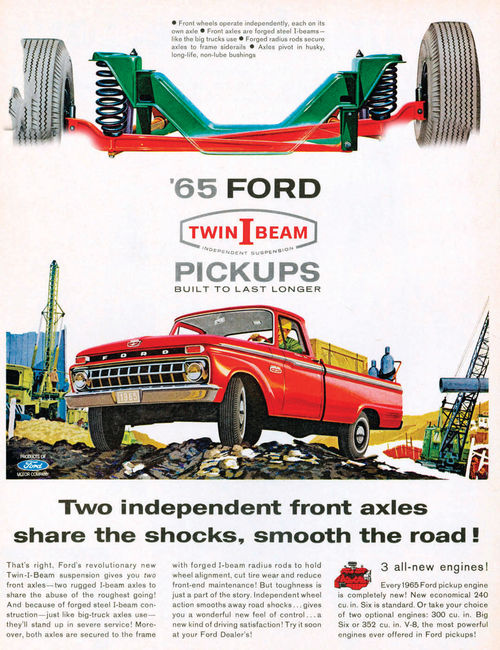 1965…featuring Ford’s Twin I-Beam suspension.