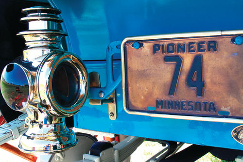 Bernick polished up the taillamp and the rest of the car’s brass. The low-number historical plate was on the car when Bernick bought it.