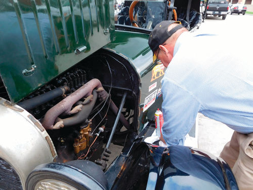 Among the spots where Dave Sarna worked on the car was a Kwik-Trip gas station in Fond du Lac.