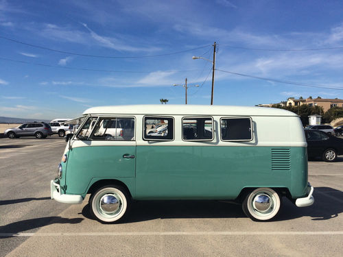 side view of the VW Bus.