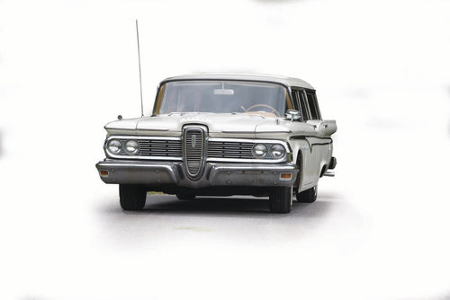 The grille’s vertical center section gives the Edsel an instantly recognizable look.