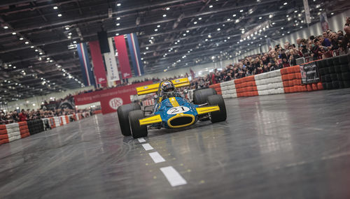 A number of Formula 1 cars were seen cruising at the Classic Car Show.