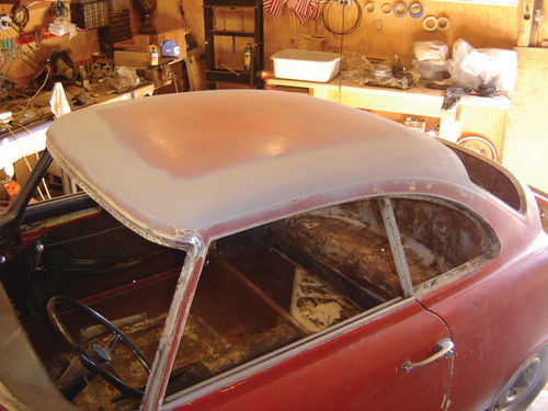 After the little car’s scalping, some filling and priming completed the skin graft.