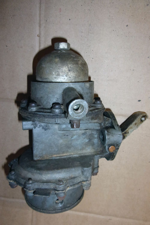 Another combination fuel pump-vacuum pump like this one from an early ‘50s Pontiac straight eight can suck oil out of a crankcase if the diaphragm ruptures. As with the Olds 88 example, this can lead to leaks.