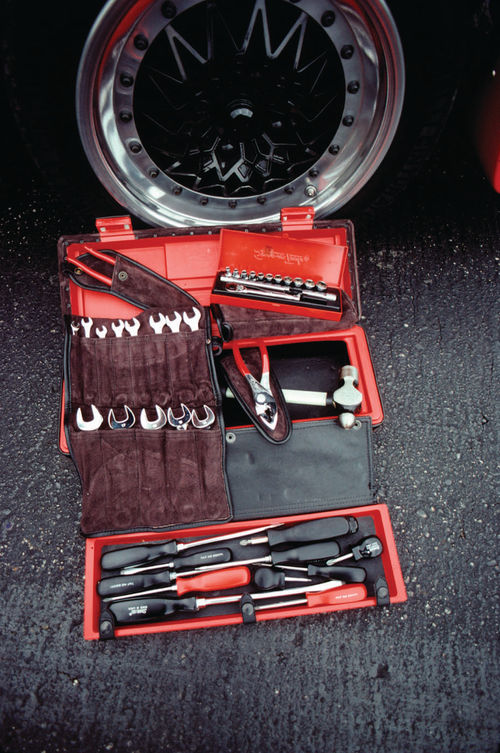 Snap-On tools with designer pouches were part of the car’s Recaro package.