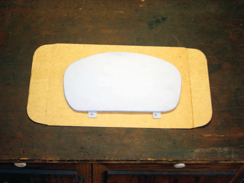 In some cases, missing pieces like this glovebox lid had to be fabricated.