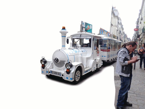 hop on this cute little train for a tour of historical downtown Tours, France!