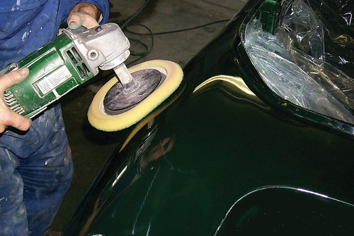 Buffing out paint takes technique and patience. Don’t try to learn on your classic. Get an experienced club member or friend to teach you.