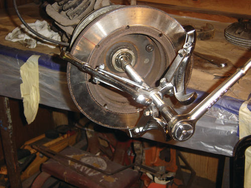 A socket was used between the puller and spindle to avoid damage to that speedometer mechanism.