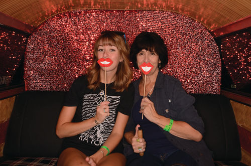 My mom, Judy Sipple, and I inside the Photo Bus. We had so much fun!