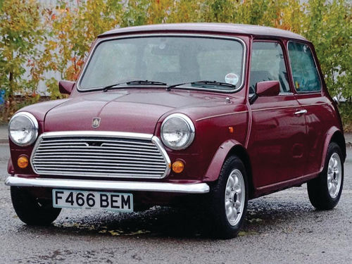 This Mini was one of 2000 built for 1989 with Cherry Red paint. It now has 4000 miles on it.