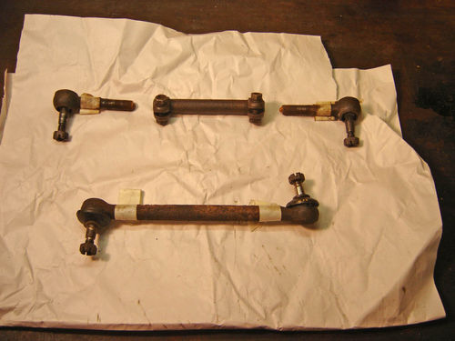 The adjustable ends for one tie rod are available; the fixed-end tie rod may need to be made up.