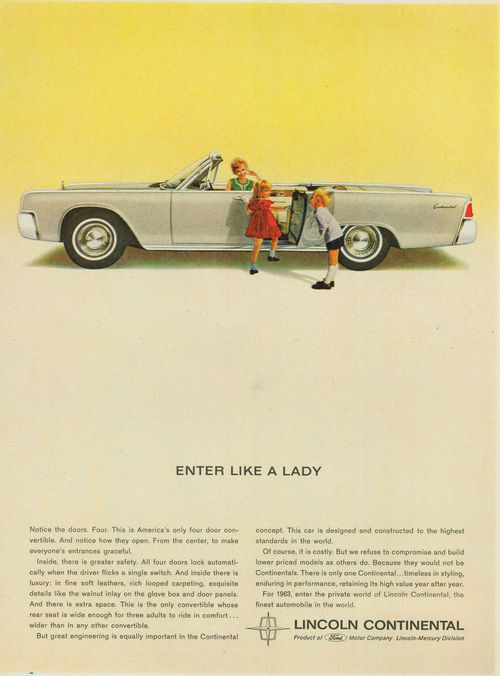 Coach Doors were featured in this early ’60s Continental ad.