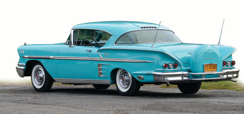 The Impala feature car wears a distinctive—and exaggerated—version of the ’58 Chevy’s rear deck. It’s longer, carries a third unit in each taillight set and wears deeper scallops to contain those lights.