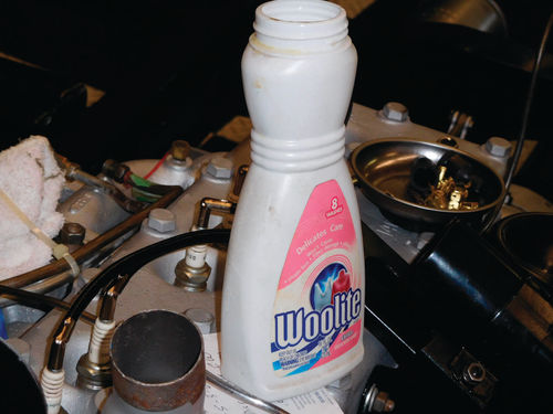 Soap (or Woolite) can be used as a lubricant to ease installation of rubber parts.