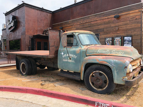 The front entrance to the Gas Monkey Bar N’ Grill.