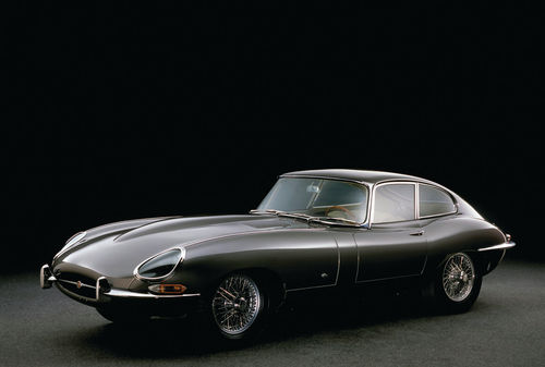 The 1961 E-Type coupe, the first of the E-Types to be seen in public.