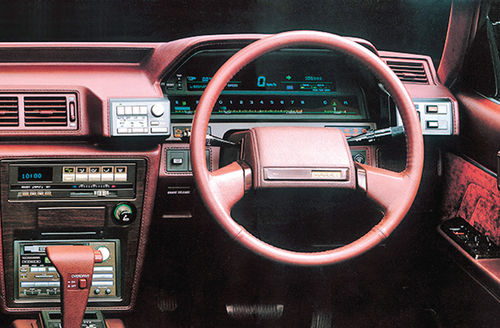 Climb inside the 1984 Mark II as sold in Japan, complete with right-hand drive. Note the digital speedometer.