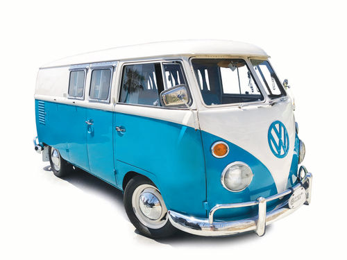 This bright blue color is one of my favorites for VW Buses – it definitely has an ocean feel to it.