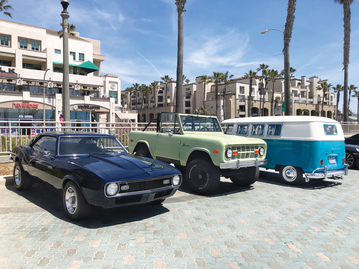 A variety of beach-going classics spotted in Duke’s parking lot in Huntington Beach, California.
