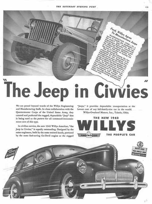 Willys tried to get into the post-war car market in the early 1950s with the Aero but had little success.